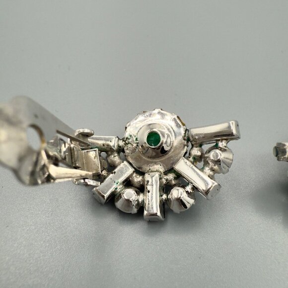 Vintage Christian Dior For Kramer Gripoix Rhinestone Earrings Note - Picture 7 of 14